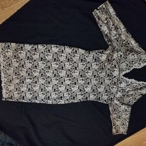 Fitted lace plus  size  dress